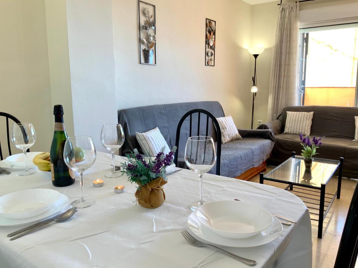 Apartamento De 2 Dormitorios, Gran Terraza, Vistas Al Mar Cerca Playa Carvajal 贝纳尔马德纳 外观 照片